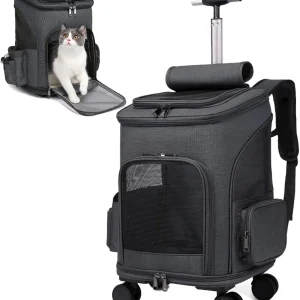 Convertible Pet Carrier Backpack with Wheels