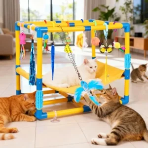 Cat Jungle Gym with Hanging Interactive Toys