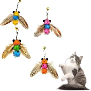 4-Piece Cat Feather Toy