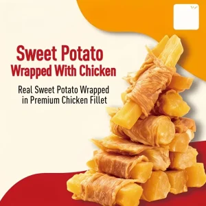 Chicken Wrapped Sweet Potato and Duck Wrapped Sweet Potato