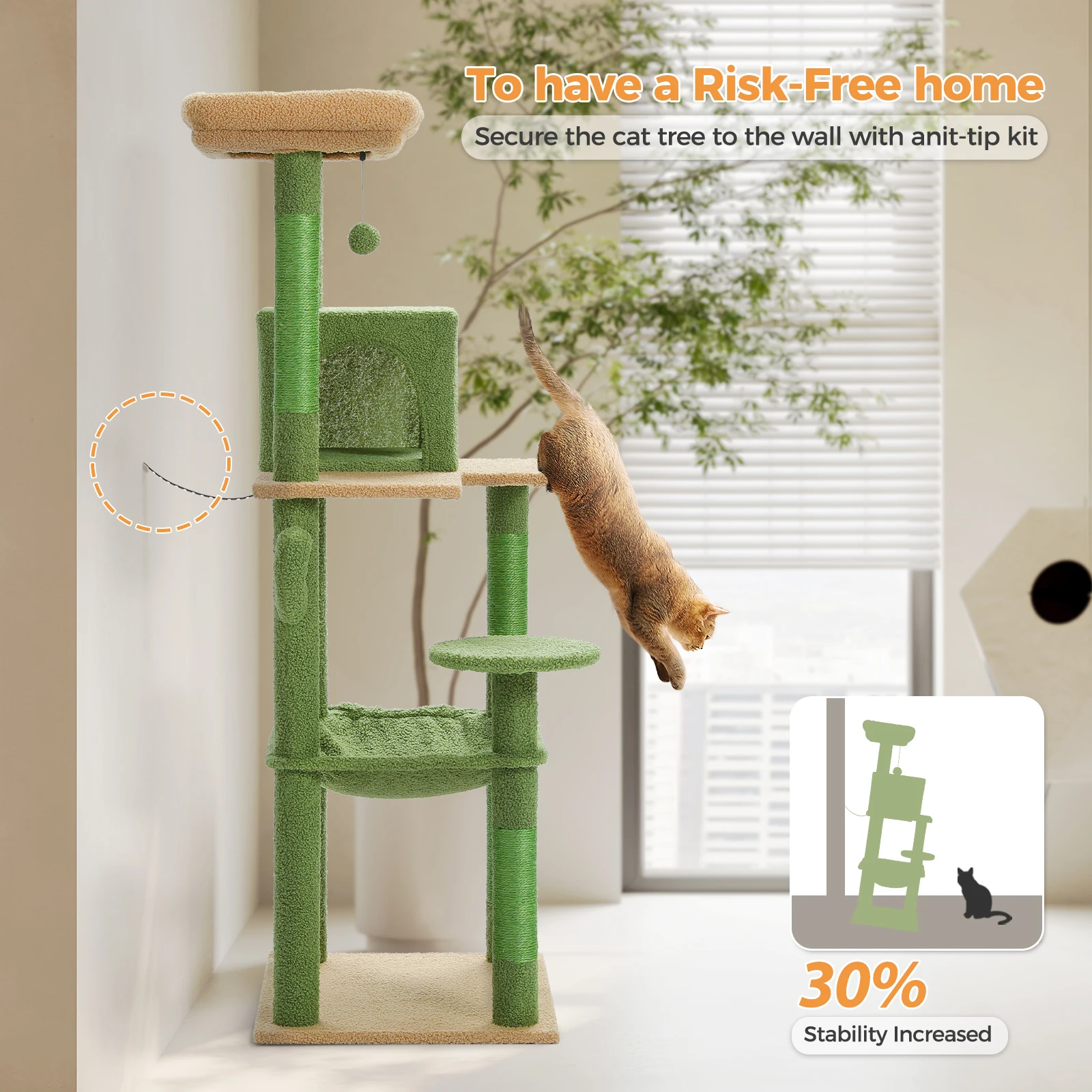 Cactus Cat Tree Tower for Large Cats - Image 5