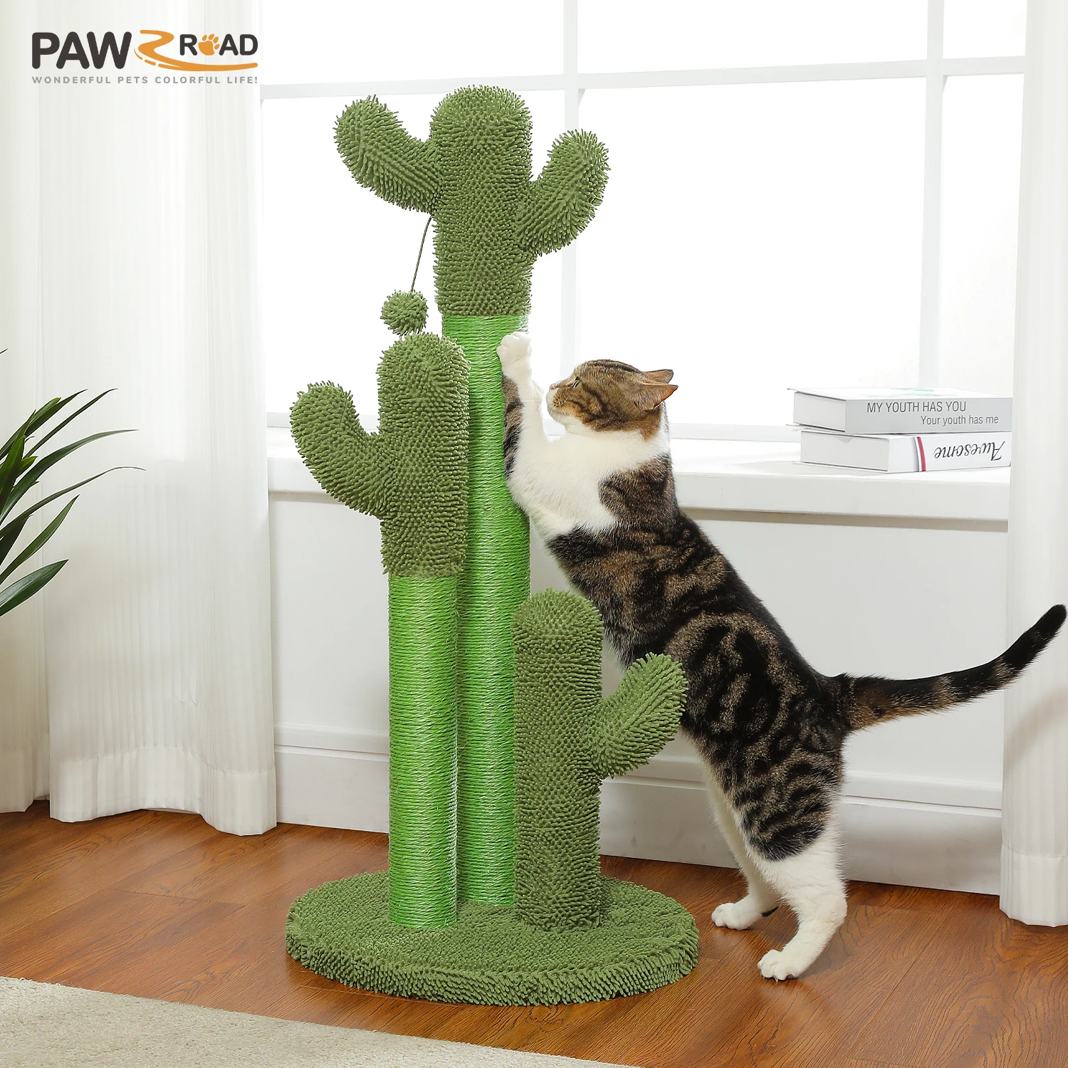 Cactus Cat Tree Small Cat Tower with Spacious Condo, - Image 6
