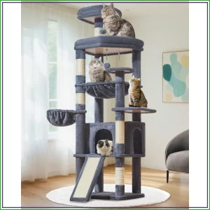 72-Inch Cat Tree for Large Cats, Multi-Level Tower