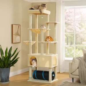 Tall Cat Tree with Large Condo Sisal Scratching Posts Oversized - Thumbnail Image 7