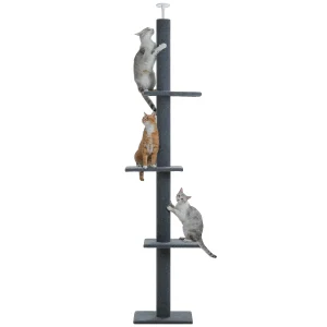 Floor to Ceiling Cat Tower for Indoor Adjustable Height - Thumbnail Image 7