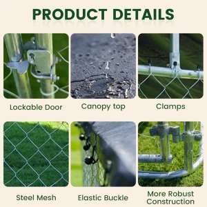 Large Outdoor Dog Cage, Heavy Duty Dog Kennel - Thumbnail Image 5