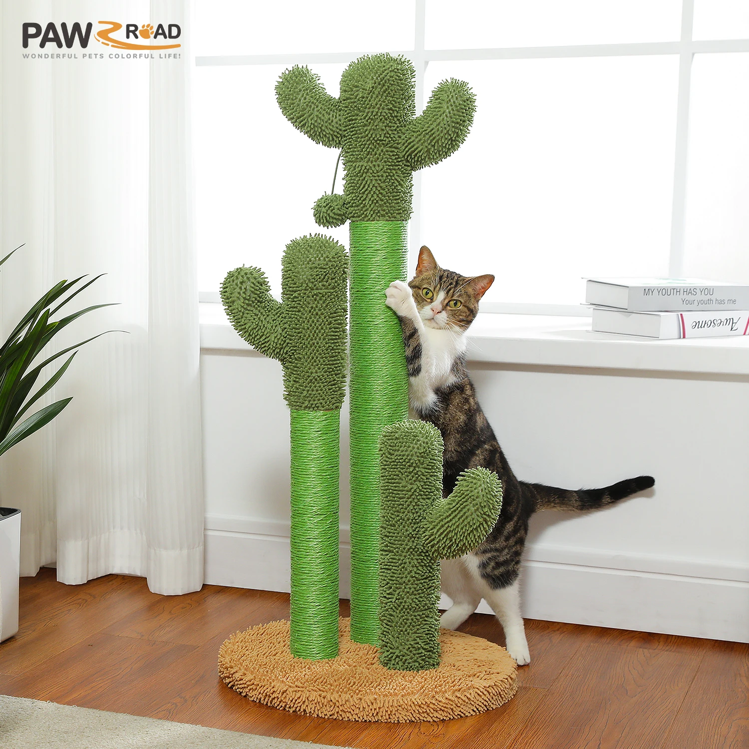 Cactus Cat Tree Small Cat Tower with Spacious Condo, - Image 4