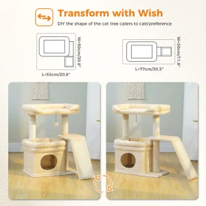 Small Cat Tree for Indoor Cat Tower - Thumbnail Image 4
