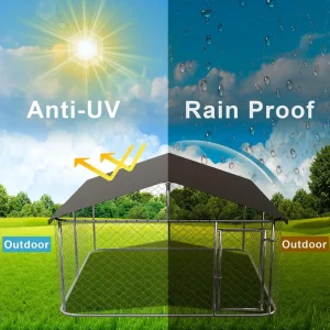 Large Outdoor Dog Cage, Heavy Duty Dog Kennel - Thumbnail Image 6