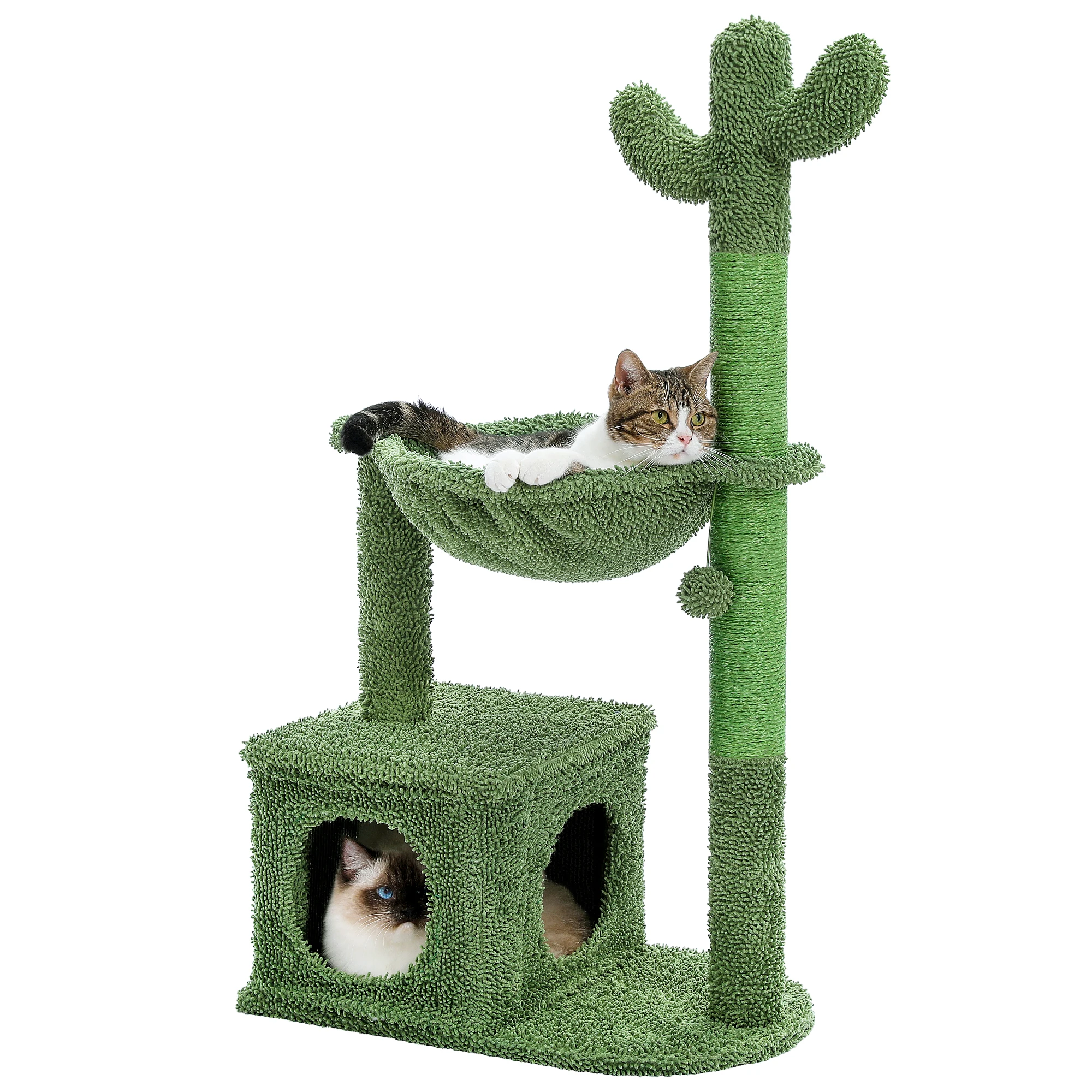 Cactus Cat Tree Small Cat Tower with Spacious Condo, - Image 11